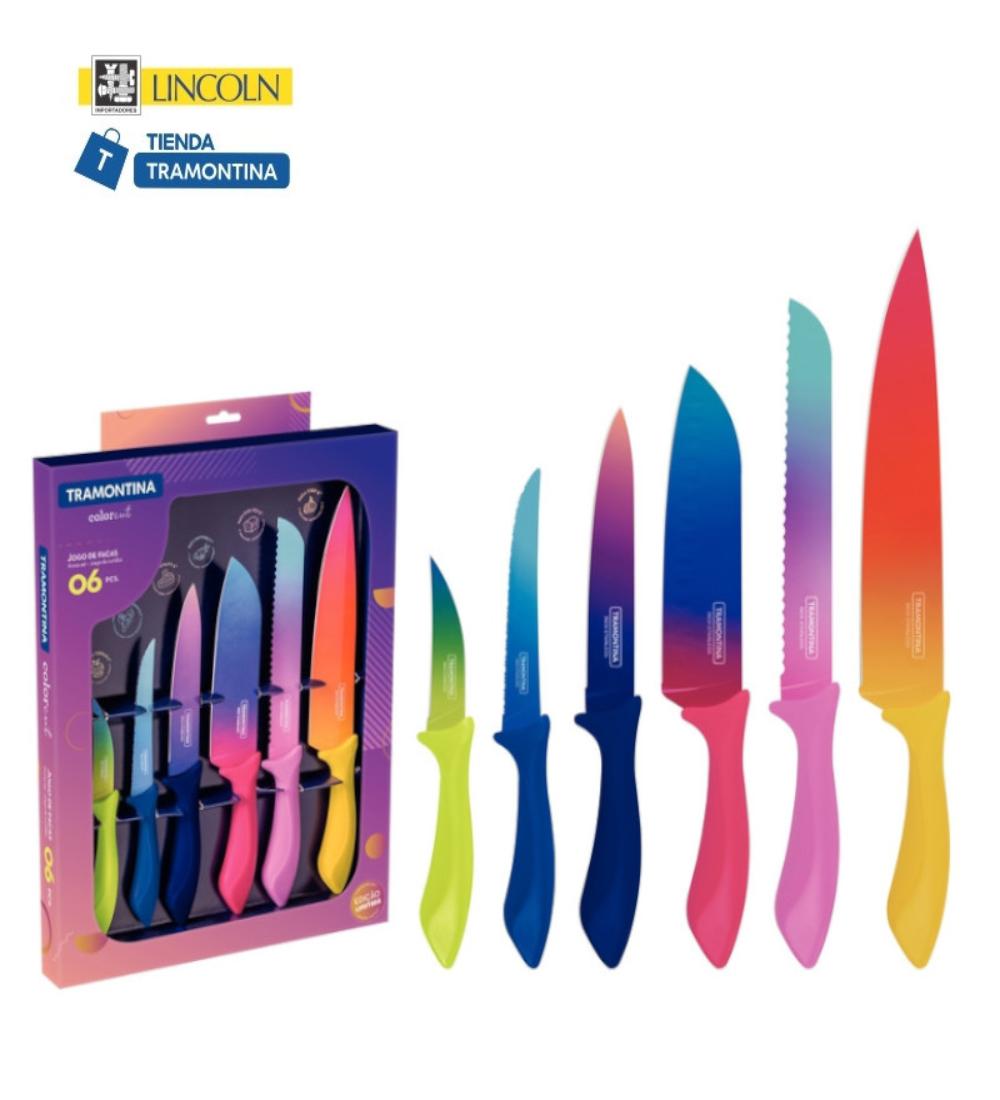 Juego de Cuchillos Tramontina Colorcut 06 Piezas